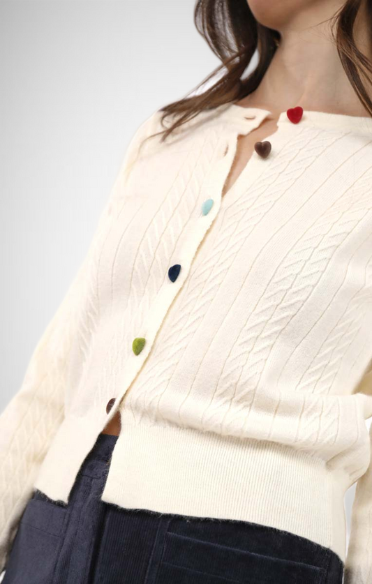 Mochi Heart Button Sweater Cardigan (8345074663632)