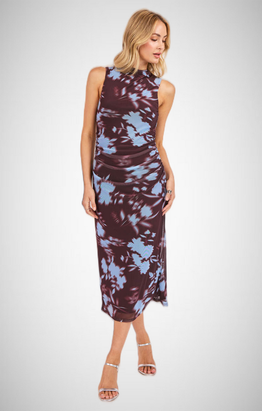 Urban Siren Ruched Midi Dress (8350639554768)