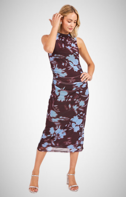 Urban Siren Ruched Midi Dress (8350639554768)