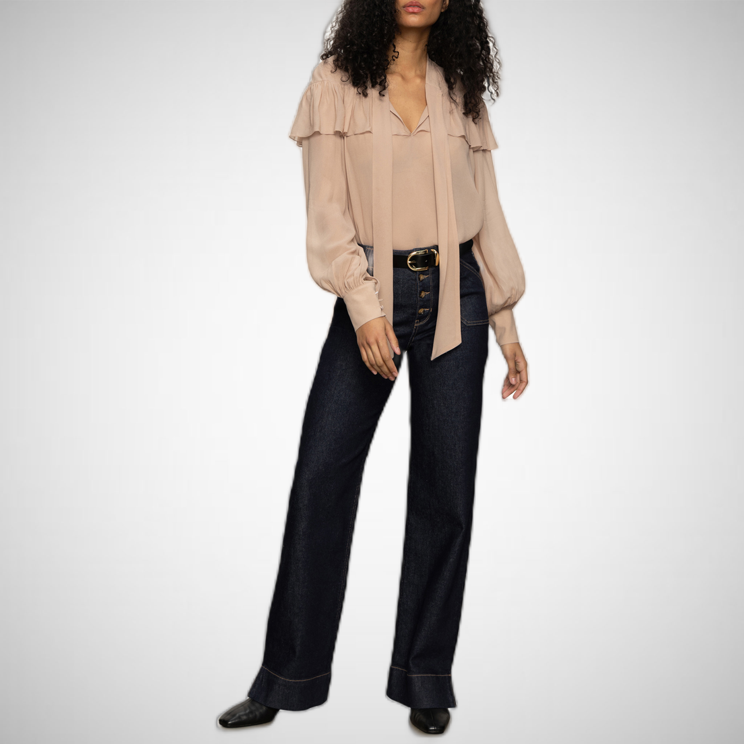 Fade Into Your Ruffle Blouse (8332378931408)
