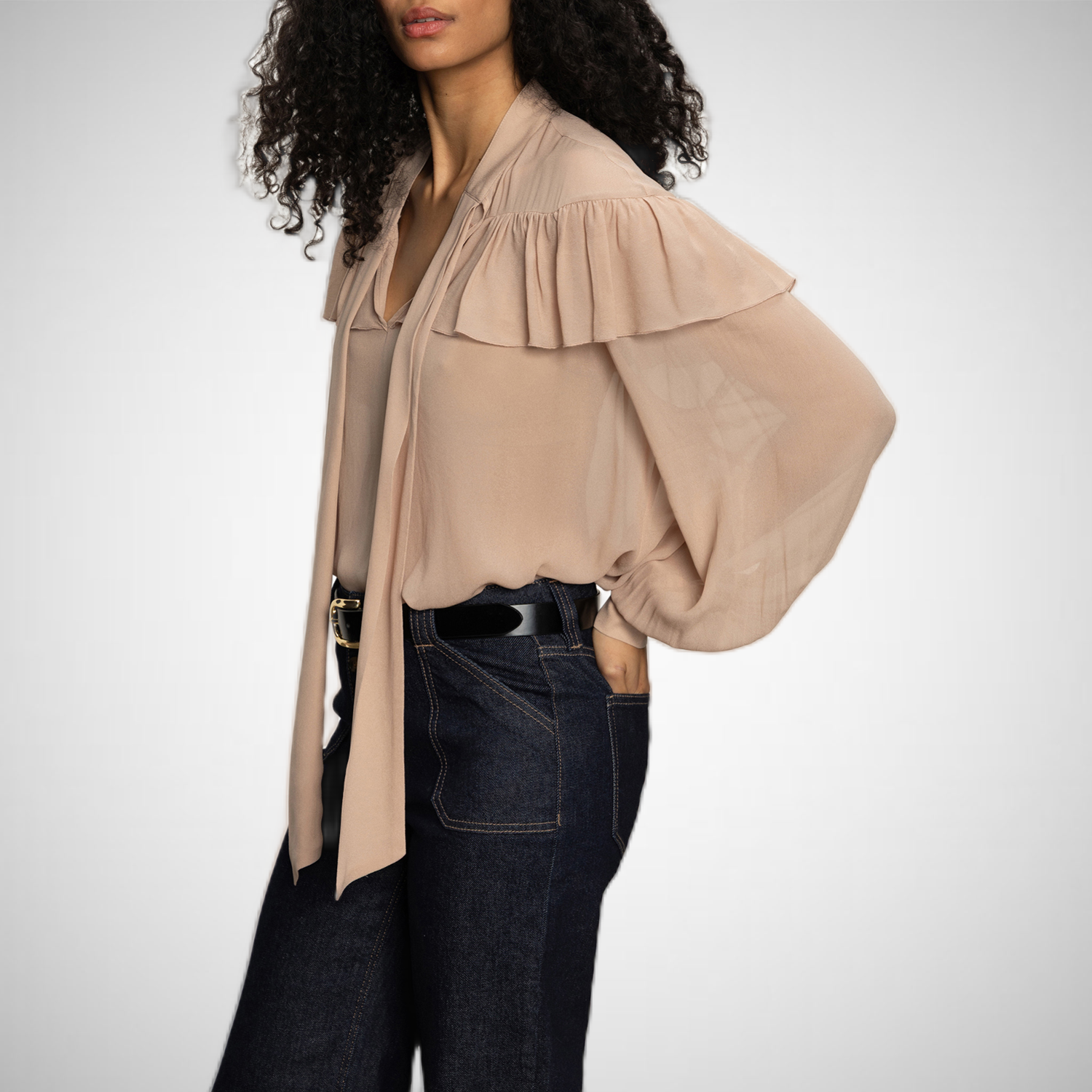 Fade Into Your Ruffle Blouse (8332378931408)