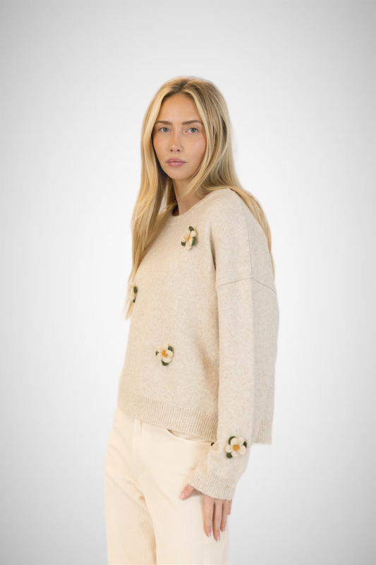 Holly Flower Crewneck Pullover (8341001076944)