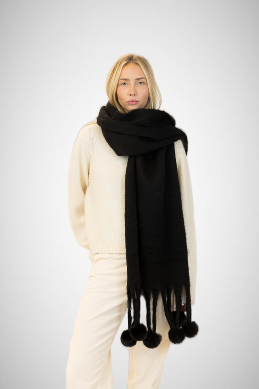 Pompom Scarf (8333111263440)