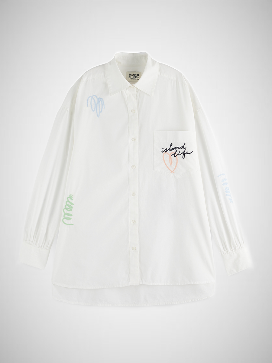 Embroidered Poplin Shirt (8290216902864)