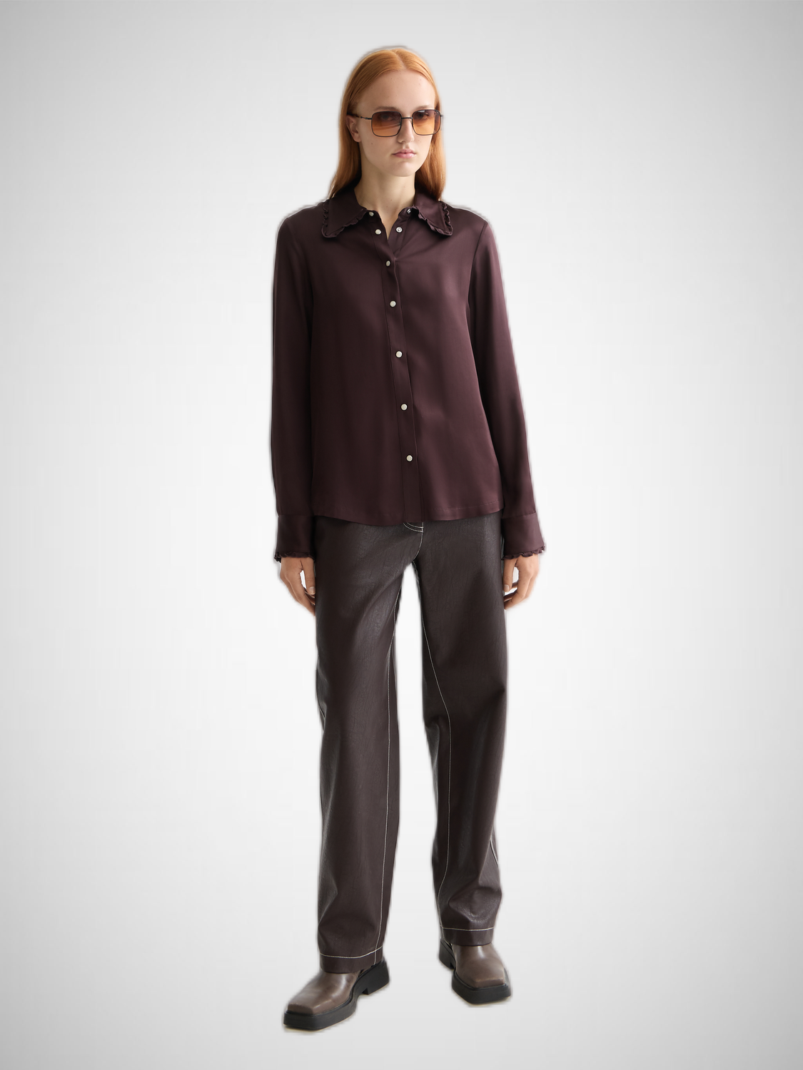 Regular Fit Shirt With Ruffle (8352722583760)
