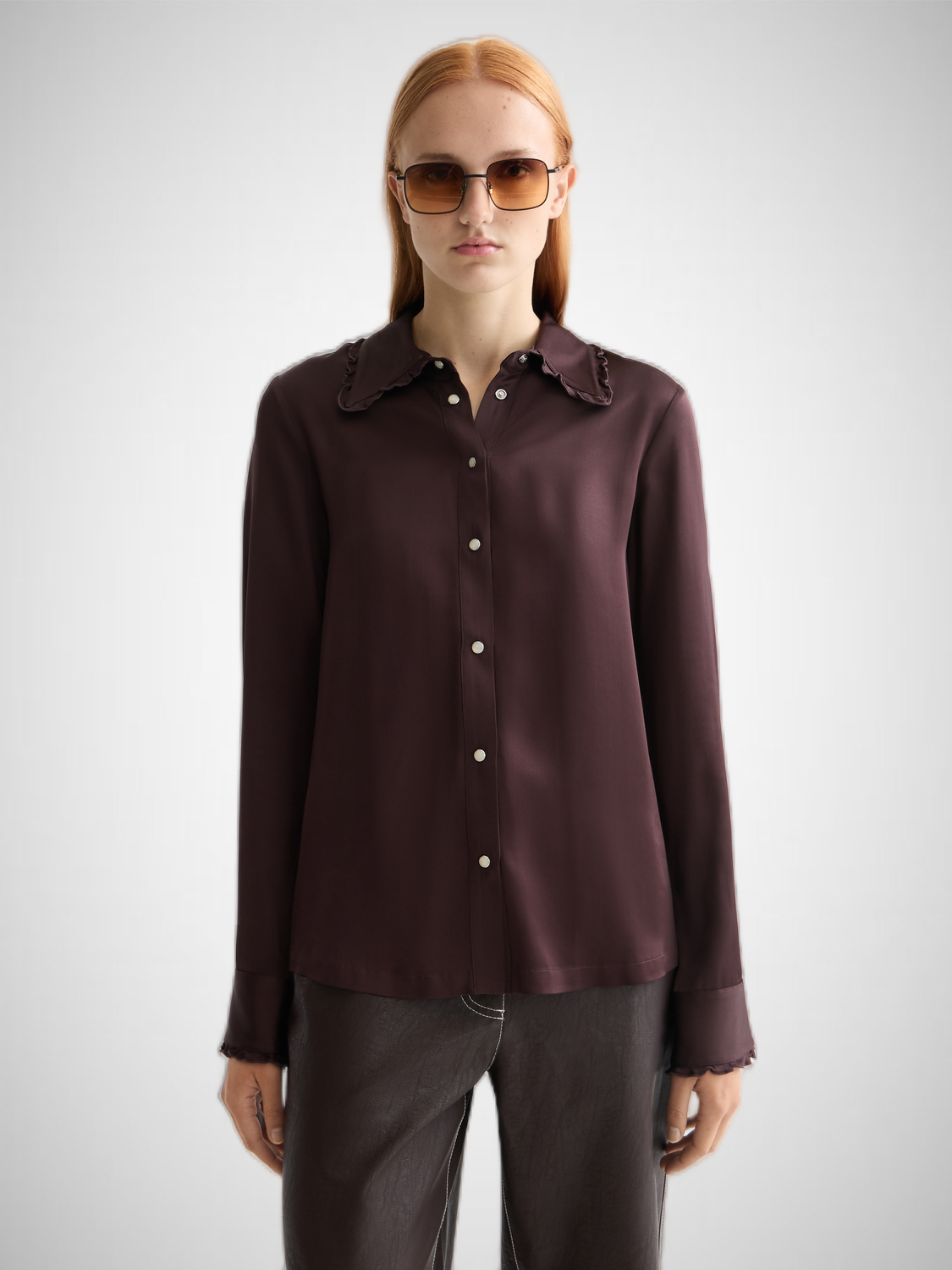 Regular Fit Shirt With Ruffle (8352722583760)