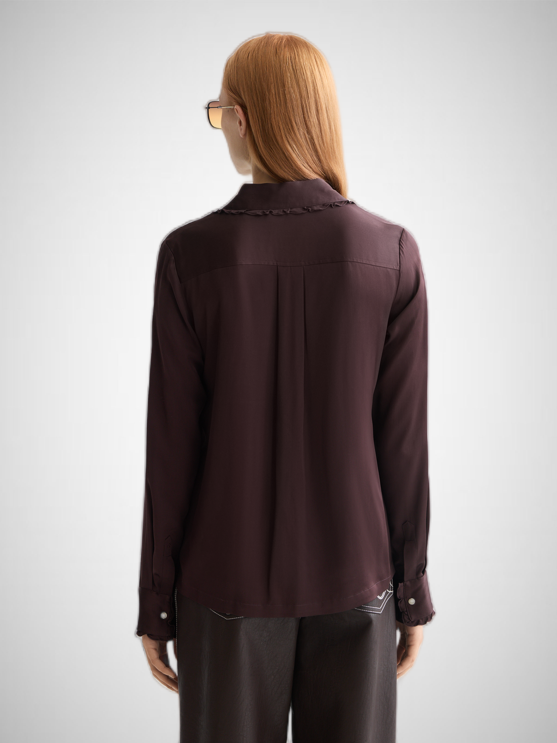 Regular Fit Shirt With Ruffle (8352722583760)