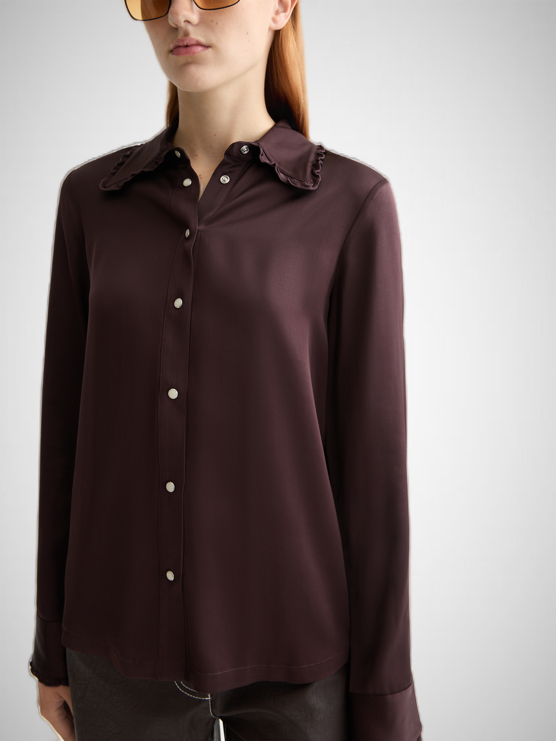 Regular Fit Shirt With Ruffle (8352722583760)