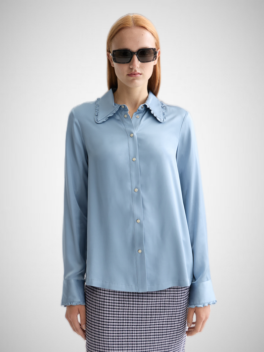 Regular Fit Shirt With Ruffle (8352722583760)