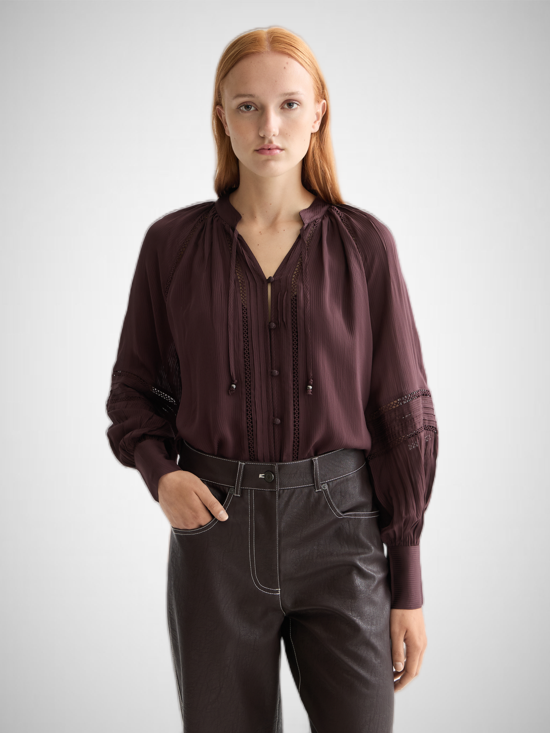 Shirt With Lace And Ties (8352722649296)