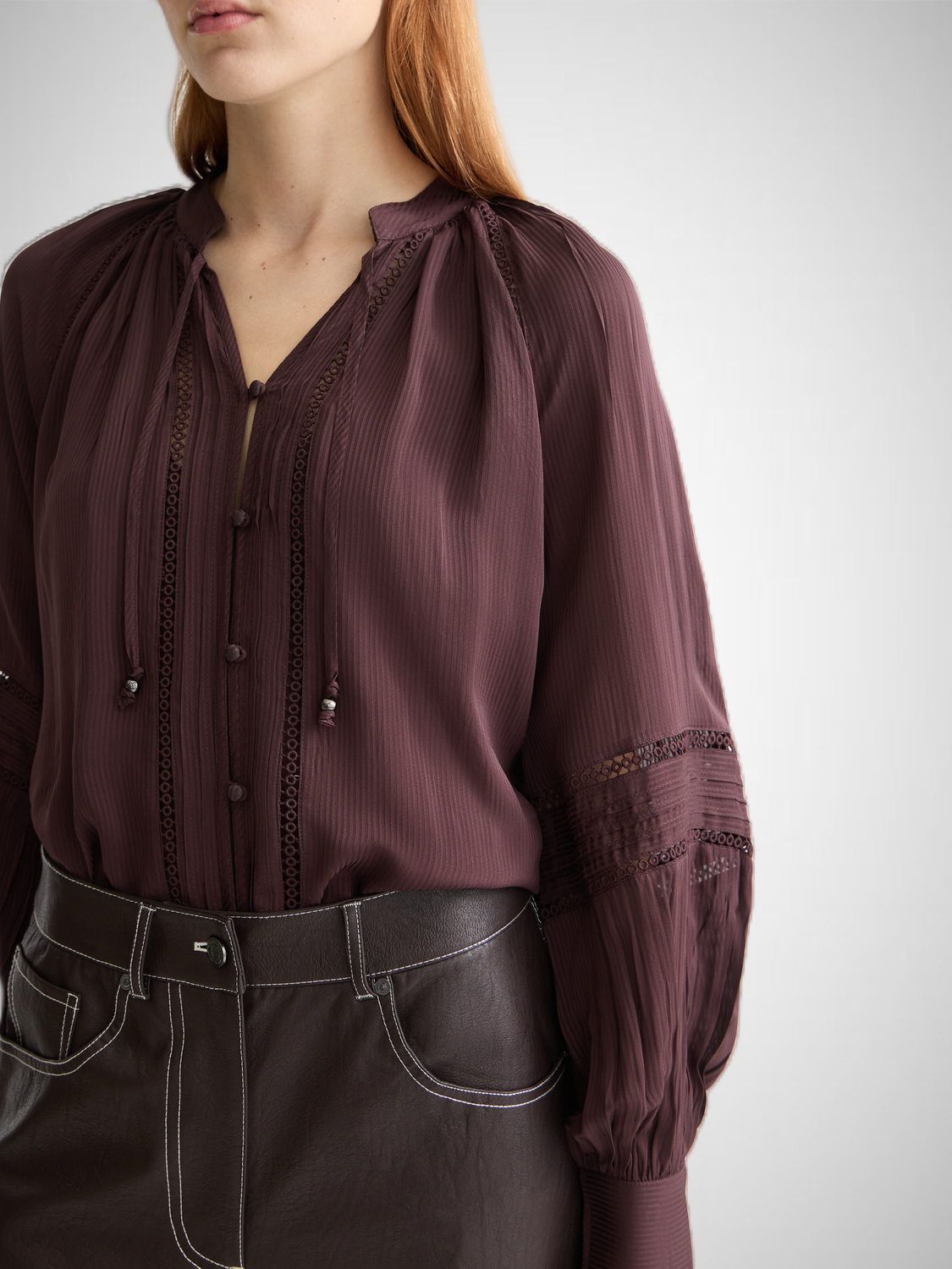 Shirt With Lace And Ties (8352722649296)