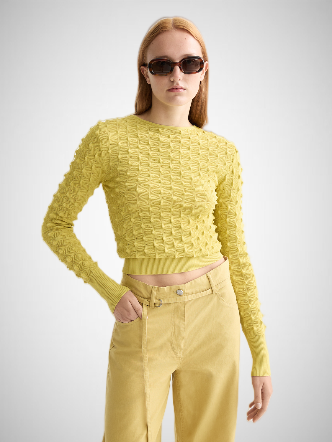 Slash Neck Textured Stitch Pullover (8351911444688)