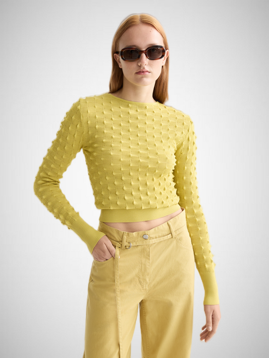 Slash Neck Textured Stitch Pullover (8351911444688)