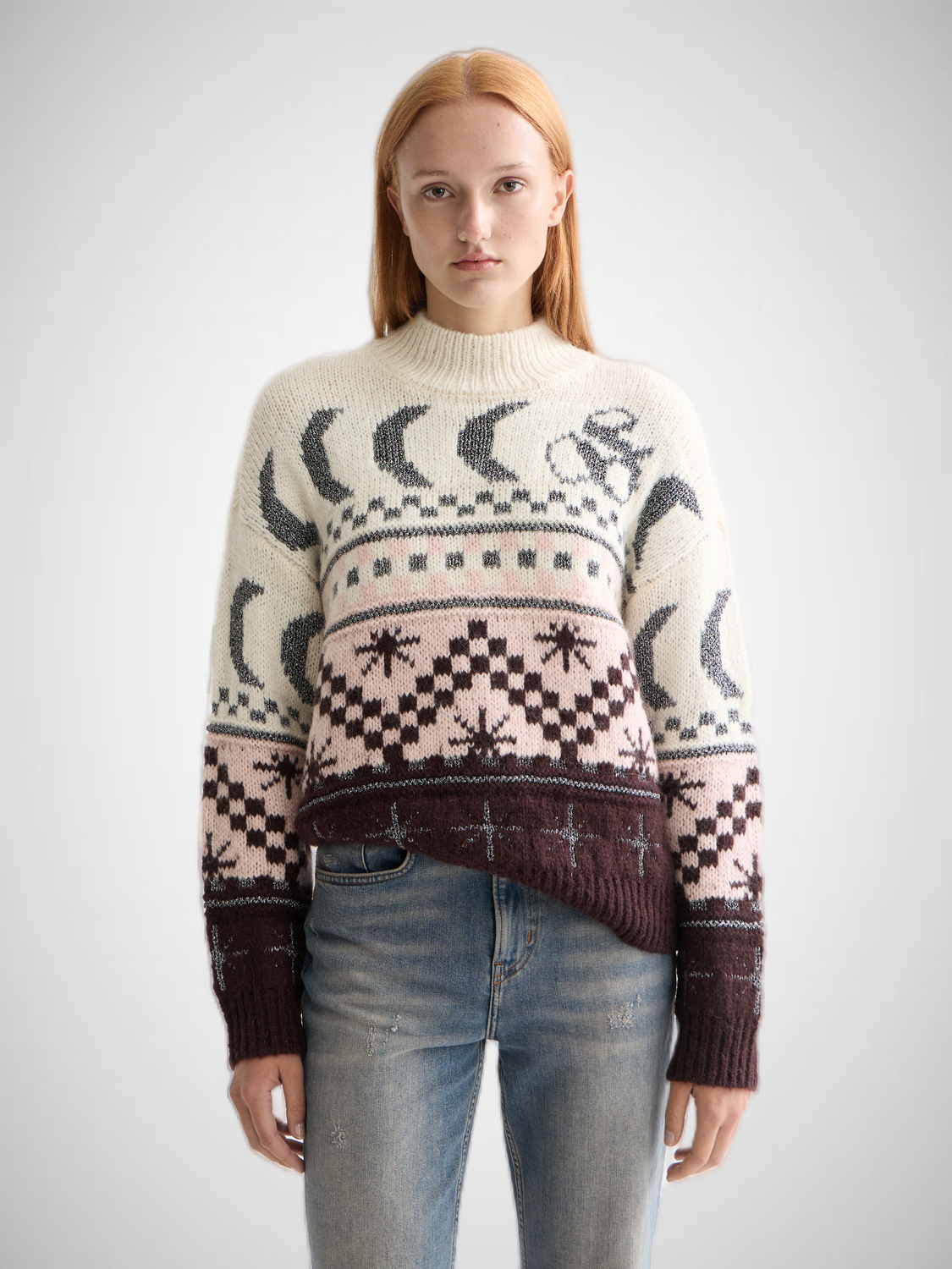 Metallic Fair Isle Pullover (8352722682064)