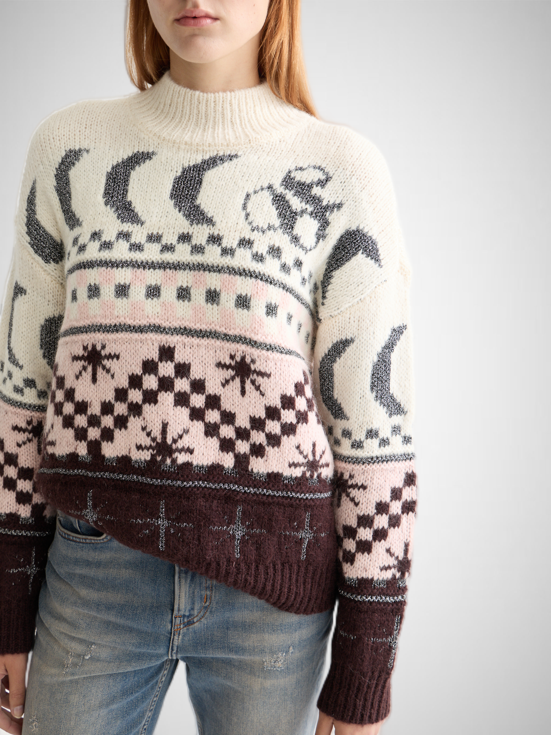 Metallic Fair Isle Pullover (8352722682064)