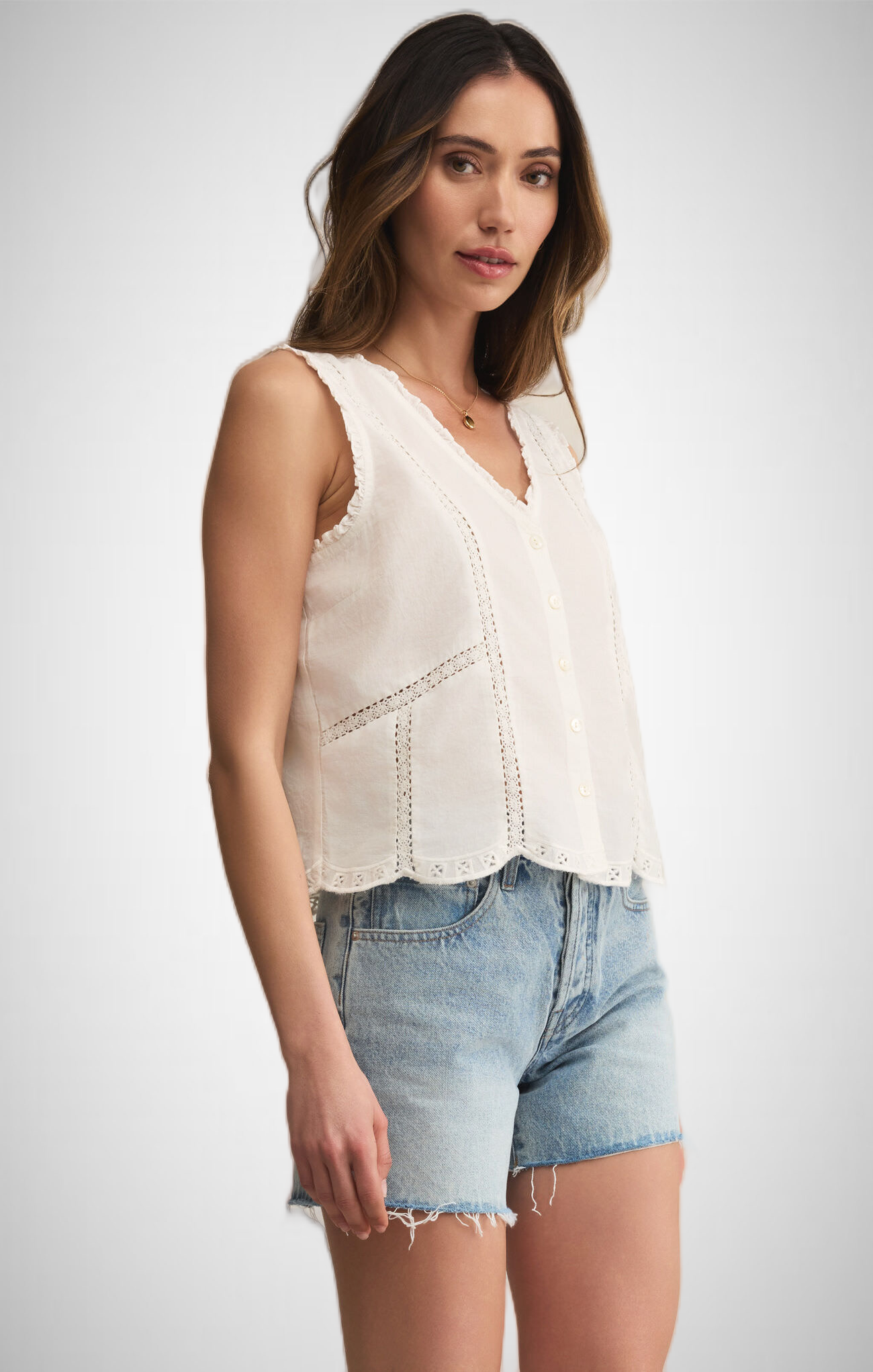 Tomi Embroidered White Tank (8337546707152)