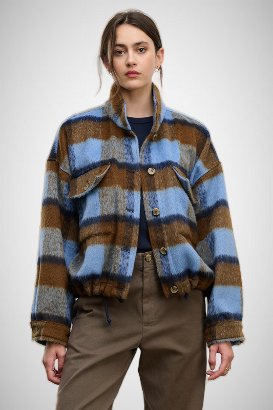 Brushed Plaid Jacket (8332380078288)