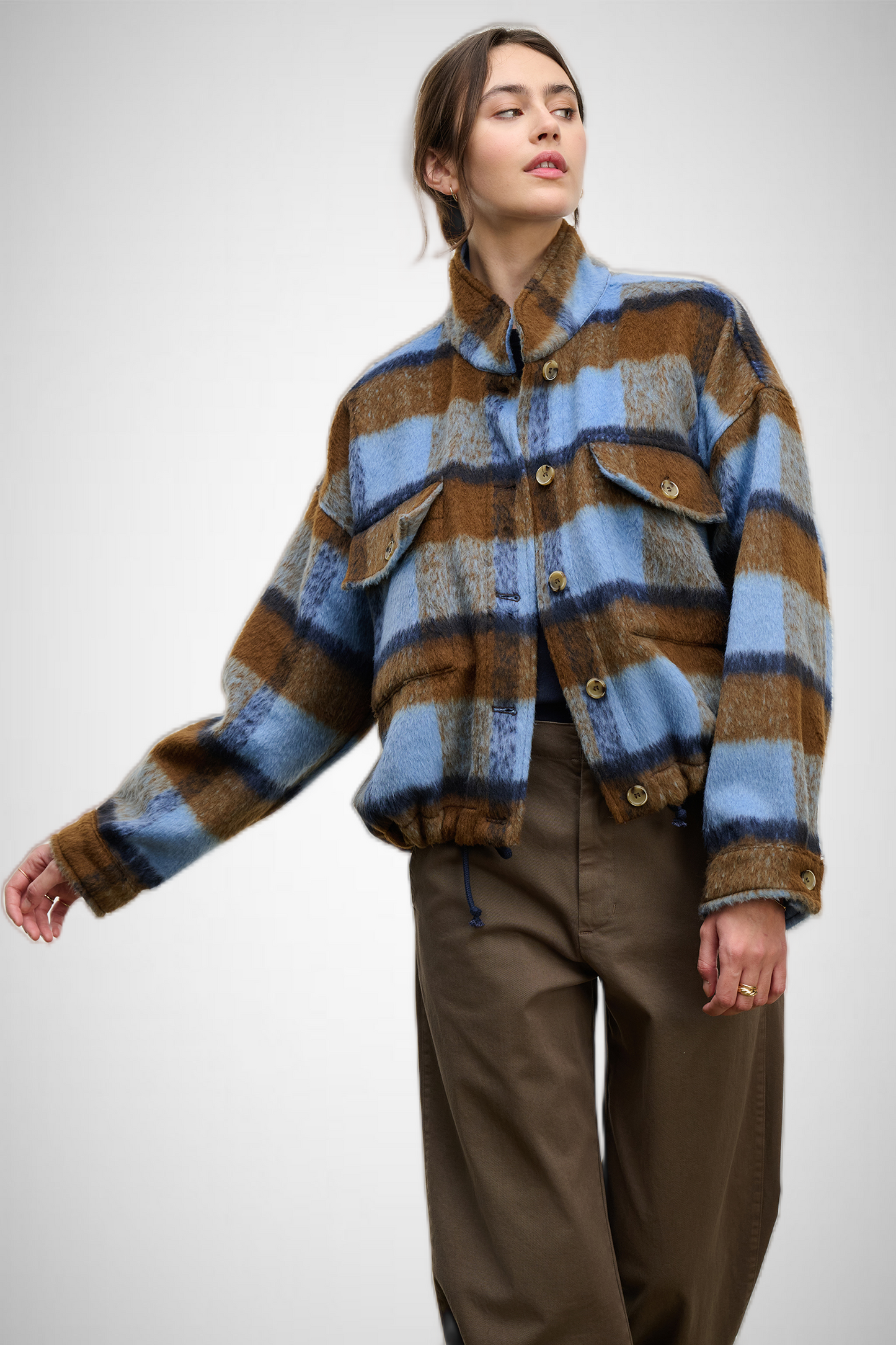Brushed Plaid Jacket (8332380078288)