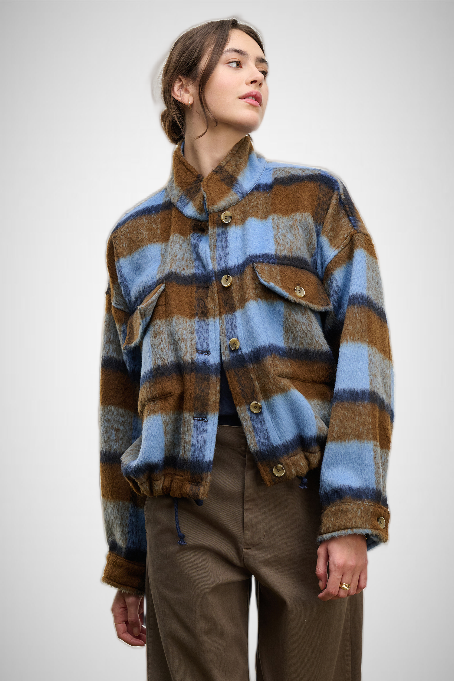 Brushed Plaid Jacket (8332380078288)