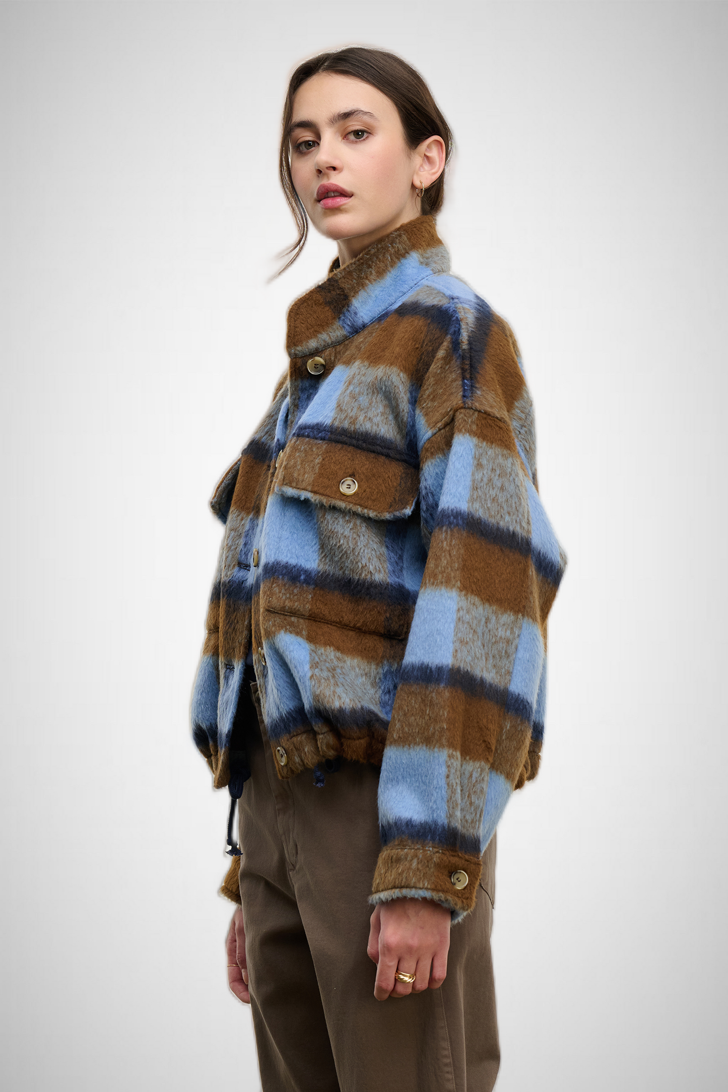 Brushed Plaid Jacket (8332380078288)