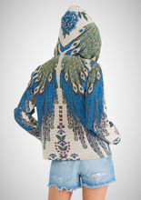 Load image into Gallery viewer, Long Sleeve Zipper Front Tapestry Hoodie Jacket (8261796004048)
