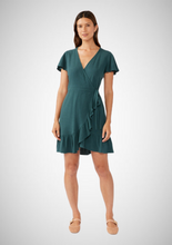 Load image into Gallery viewer, Flutter Sleeve Wrap Mini Dress (8261796069584)
