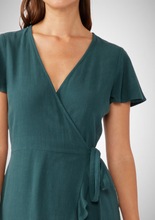 Load image into Gallery viewer, Flutter Sleeve Wrap Mini Dress (8261796069584)
