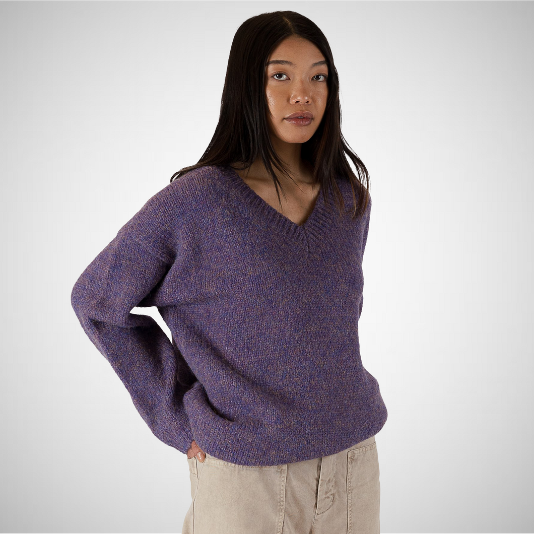 Marl V-Neck Sweater (7941129011408)
