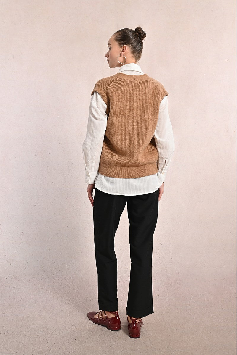 Knitted Sleeveless Cardigan (8345880821968)