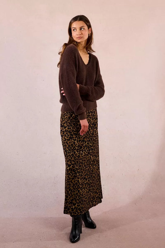 Lace-Up V-Neck Sweater (8345880264912)