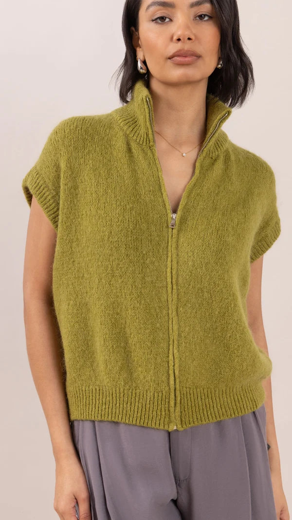 Leigh sans manches zippé