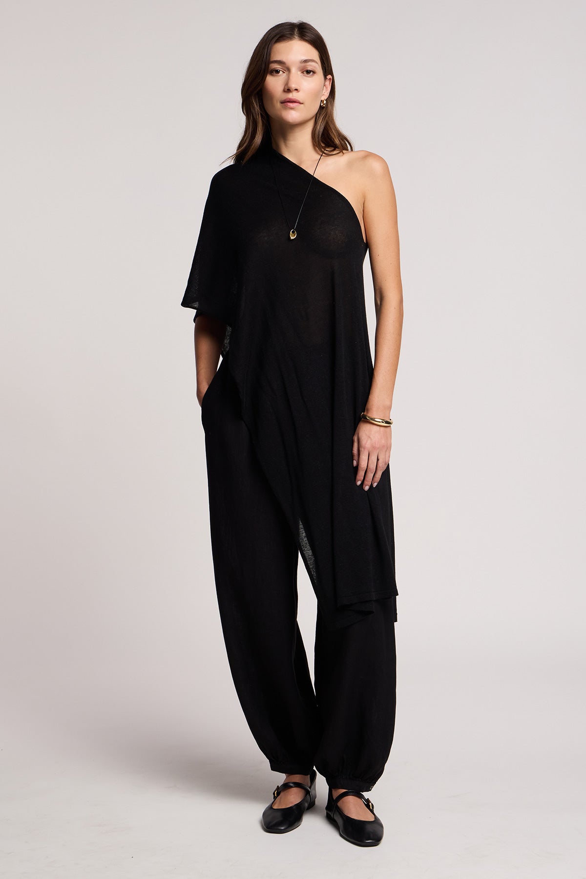 Floren Linen Blend Knit Top