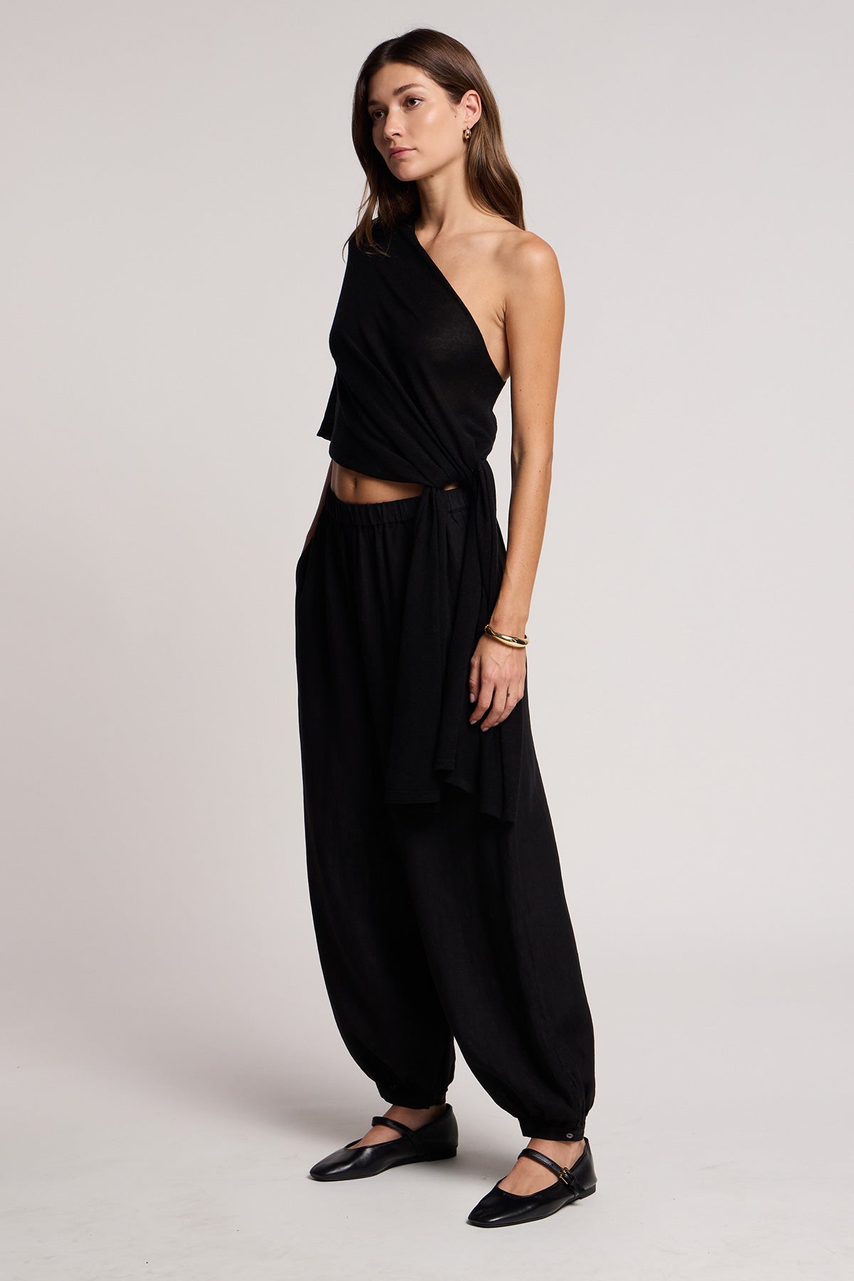 Floren Linen Blend Knit Top