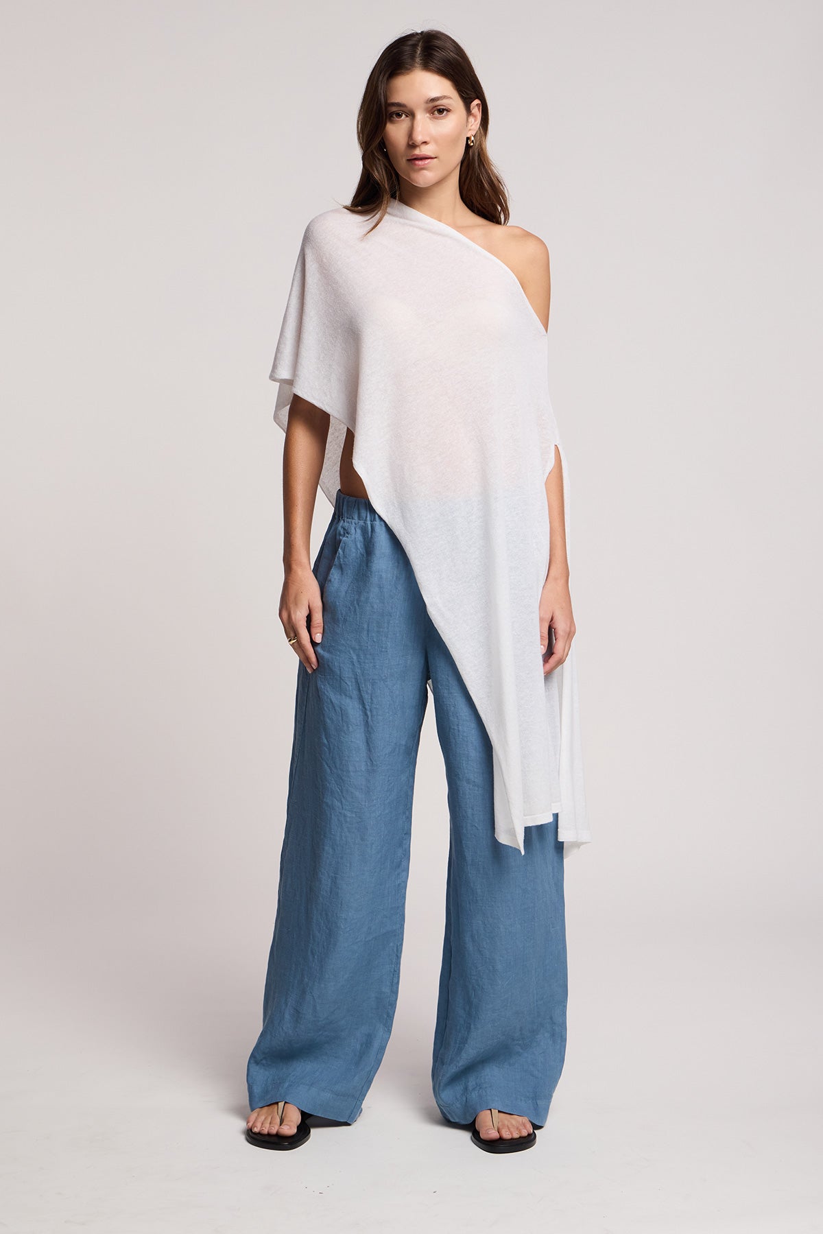 Floren Linen Blend Knit Top