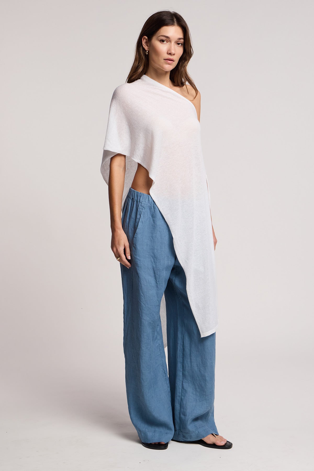 Floren Linen Blend Knit Top