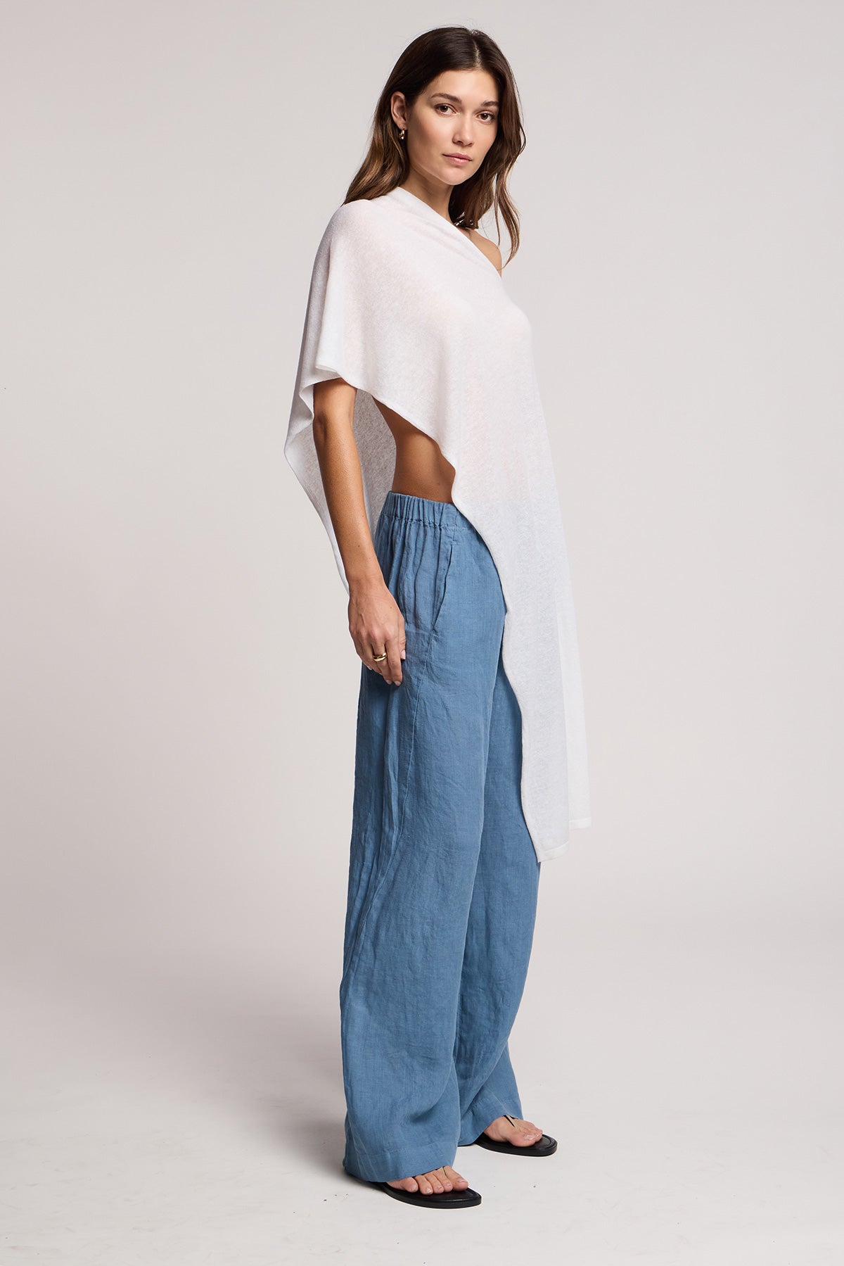 Floren Linen Blend Knit Top