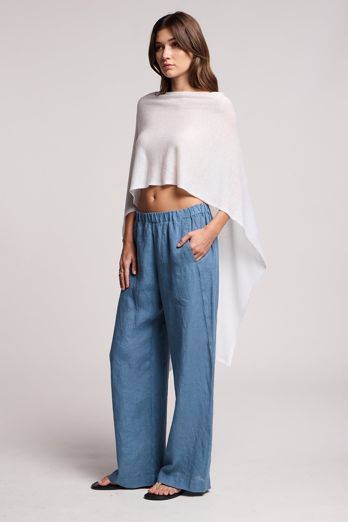 Floren Linen Blend Knit Top