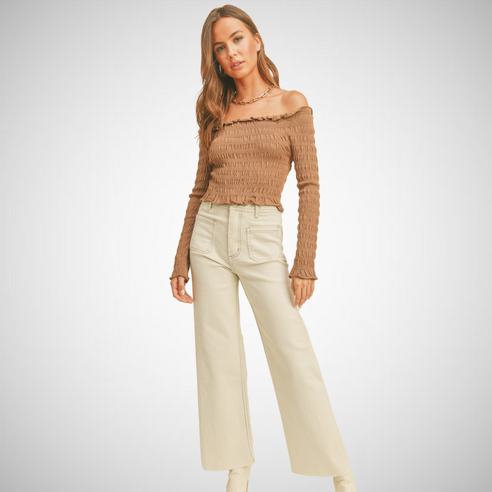 Wide Leg Pants With Front Pockets (7915261624528)
