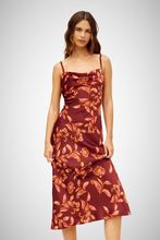 Load image into Gallery viewer, Cowl Neck X Back Midi Dress (8160306266320)
