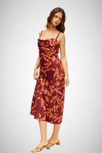 Load image into Gallery viewer, Cowl Neck X Back Midi Dress (8160306266320)
