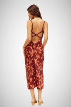 Load image into Gallery viewer, Cowl Neck X Back Midi Dress (8160306266320)
