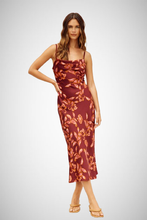 Load image into Gallery viewer, Cowl Neck X Back Midi Dress (8160306266320)
