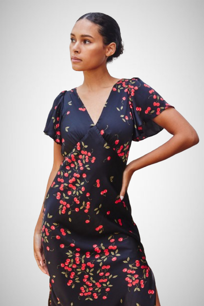 Flutter Sleeve Maxi Dress