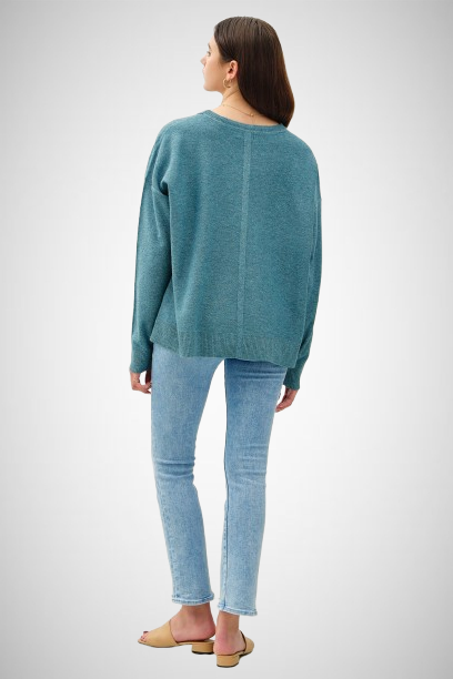 Oversize Cut, Ultra Soft Heather Look Sweater (8162070986960)
