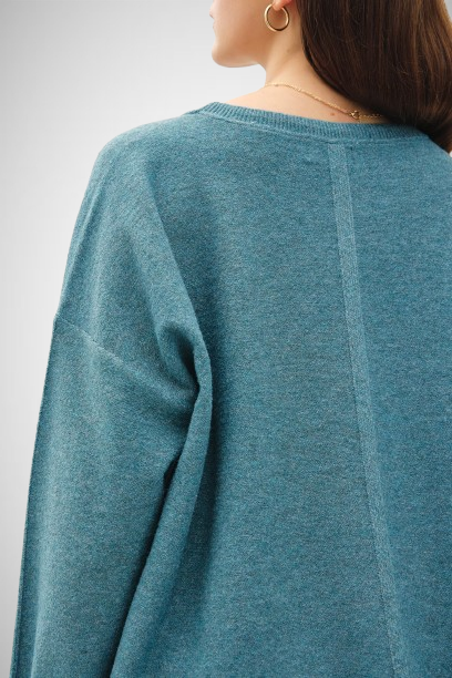 Oversize Cut, Ultra Soft Heather Look Sweater (8162070986960)