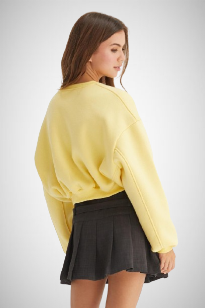 Washed French Terry Cropped Sweatshirt (8163194962128)