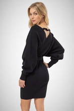 Charger l&#39;image dans la galerie, Knit Surplice Belted Mini Dress (8163195125968)
