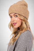 Load image into Gallery viewer, Wool Blend Ribbed Beannie (8163187097808)
