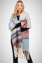 Load image into Gallery viewer, Cozy Striped Fringe Oblong Scarf (8163187523792)
