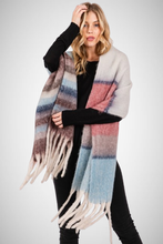 Load image into Gallery viewer, Cozy Striped Fringe Oblong Scarf (8163187523792)
